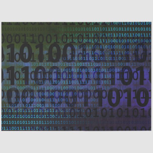 Technology Binary Code Decoupage Tissuepapier (Voorkant)