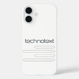 Technotext Techno Text Logo iPhone 16 Hoesje