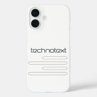 Technotext Techno Text Logo iPhone 16 Hoesje