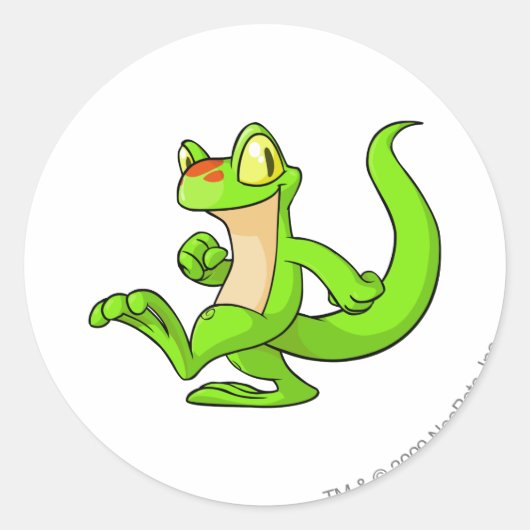 Techo Green Ronde Sticker (Voorkant)