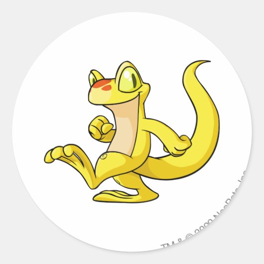 Techo Yellow Ronde Sticker (Voorkant)