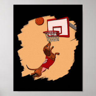 Teckel Chiweenie Wiener Hond spelen Bysketbyll Poster