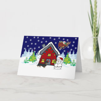 Teckel Country Christmas Feestdagen Kaart