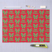 Teckel Daxie Christmas Dog & Bow Red Tissuepapier (Craft)