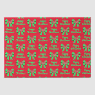 Teckel Daxie Christmas Dog & Bow Red Tissuepapier