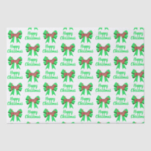Teckel Daxie Christmas Dog & Bow White Tissuepapier