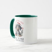 Teckel door de sneeuw Doxie Christmas Coffee Mok (Voorkant links)