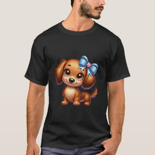 Teckel Dragen Coquette Bow Huisdier Hond Vrouwen M T-shirt
