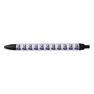 Teckel drôle jouant le stylo d'encre de saxophone