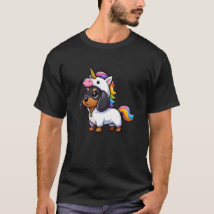 Teckel Eenhoorn Hond Grappig Mythologisch Wezen T-shirt