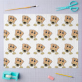 teckel fawn and tan peeking cartoon tissuepapier (Craft)