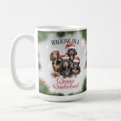 Teckel Funny Christmas Dog Coffee Mok (Links)