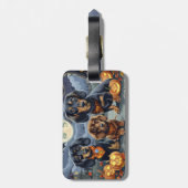 Teckel Halloween Spooky Bagagelabel (Achterkant verticaal)