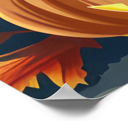 Teckel Halloween Spooky Poster (Hoek)