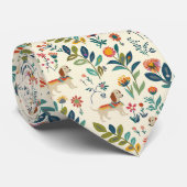 Teckel heldere kleur stropdas (Opgerold)