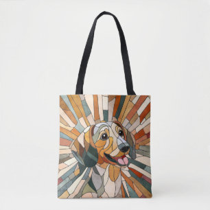 Teckel hond - Doxie -kleurrijk mozaïek Draagtas