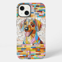 Teckel hond - Doxie -kleurrijk mozaïek