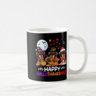 Teckel Hond Kerst Happy Hallothankmas Bedankt Koffiemok