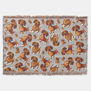 Teckel Hond Patroon Fleece Deken