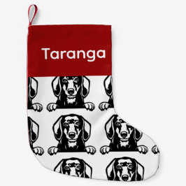 Teckel hond sokken Gepersonaliseerd hond Sokken -  Kleine Kerstsok