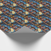 Teckel Honden Pompoen Halloween Funny Cadeaupapier (Hoek)