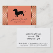 teckel | hondentrimmer visitekaartje (Voorkant / Achterkant)