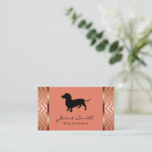 teckel | hondentrimmer visitekaartje (Staand voorkant)