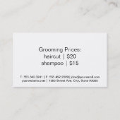 teckel | hondentrimmer visitekaartje (Achterkant)