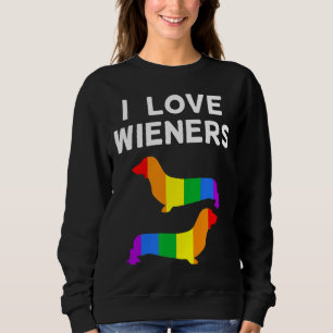 Teckel-I Love Wieners-Funny Dog Rude Adult Trui