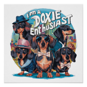 Teckel ik ben een Doxie liefhebber Perfect Poster