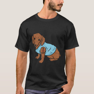 Teckel Ik hou van mama Schattige Weiner Dog Animal T-shirt