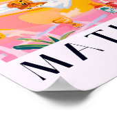 Teckel in bad Grappig decor, Matisse Print, p Poster (Hoek)