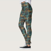 Teckel Kerst Feestelijke reis Leggings (Links)
