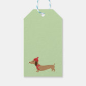Teckel Kerst Groene Gift Labels met String Cadeaulabel (Achterkant)