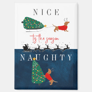 Teckel Kerst Hond Rode Trui Leuk & stout Magneet