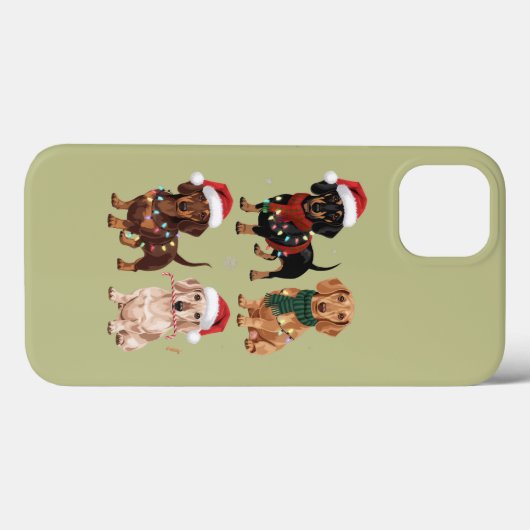 Teckel Kersthond Mama Lover Kerstcadeau Case-Mate iPhone Case (Achterkant (horizontaal))