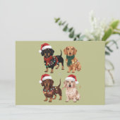 Teckel Kersthond Mama Lover Kerstcadeau Feestdagenkaart (Staand voorkant)