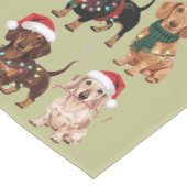 Teckel Kersthond Mama Lover Kerstcadeau Korte Tafelloper (Hoek)