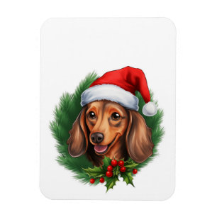 Teckel Kerstkrans Magneet