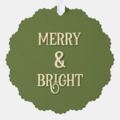 Teckel Kerstpapier Ornament Kaart (Achterkant)