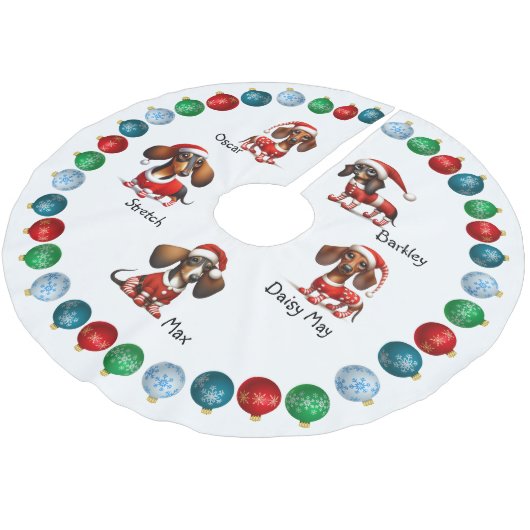 Teckel Kerstthema Boomrok Kerstboom Rok (Gekanteld)