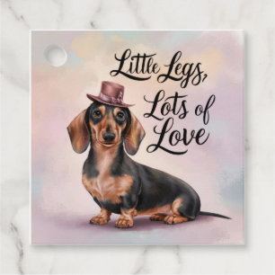 Teckel Little Legs Veel liefde Bedankjes Labels