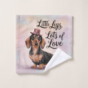 Teckel Little Legs Veel liefde Washandje