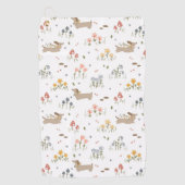 Teckel Lover Weiner Dog Sausage Dog Wildflower Golfhanddoek (Voorkant)