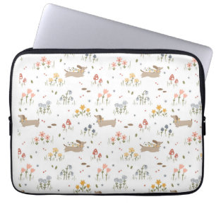 Teckel Lover Weiner Dog Sausage Dog Wildflower Laptop Sleeve
