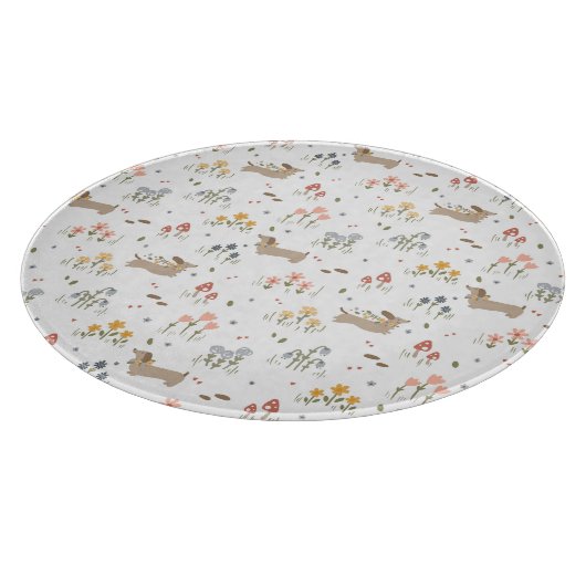 Teckel Lover Weiner Dog Sausage Dog Wildflower Snijplank (Hoek)