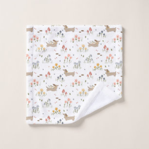 Teckel Lover Weiner Dog Sausage Dog Wildflower Washandje