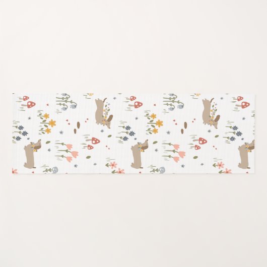 Teckel Lover Weiner Dog Sausage Dog Wildflower Yogamat (Voorkant (horizontaal))