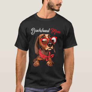 Teckel Mam Schattigee Hond Puppy Mama Love Moeder T-shirt