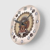 Teckel met bril Klok (Hoek)